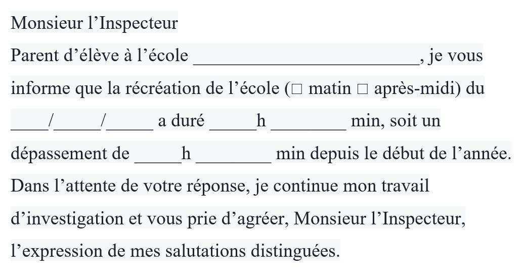 Des modèles de lettres pour dénoncer lenseignant de son enfant à l