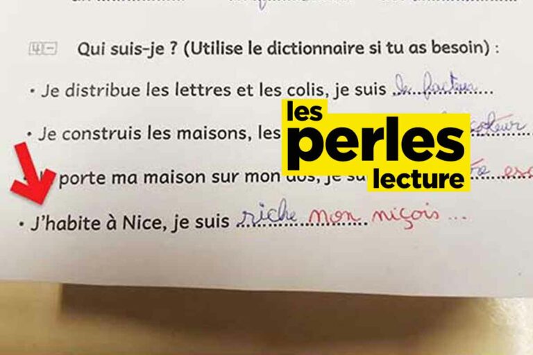 J’habite à Nice, je suis… riche, 10 perles d’élève en lecture