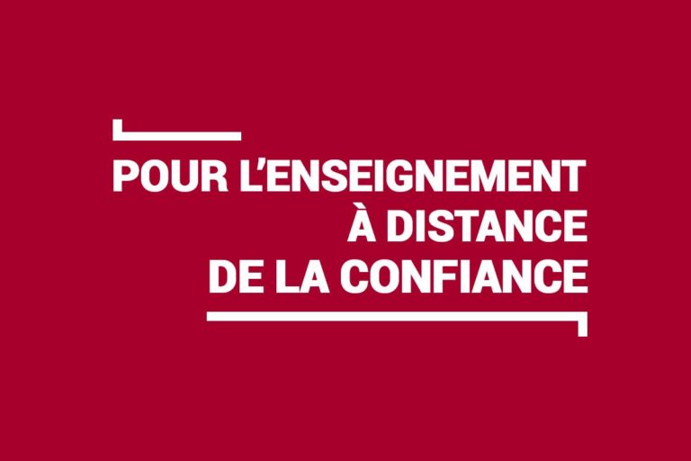 Pour l’enseignement à distance de la confiance