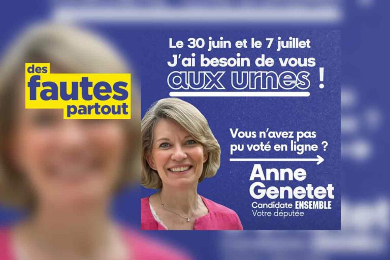 Pas pu voté ? Des fautes partout